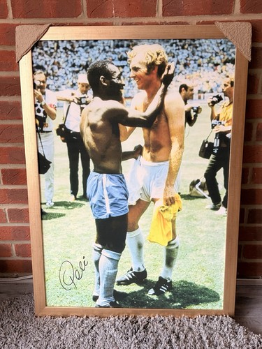Framed pele signed brazil - signed,
