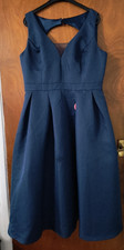 Chi Chi London Designer Navy Blue Party Occasion Dress BNWT