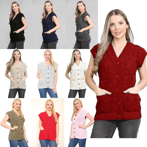 Womens cable knitted cardigan - cable,