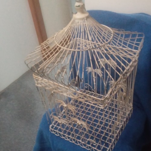 White metal wire decorative - white,