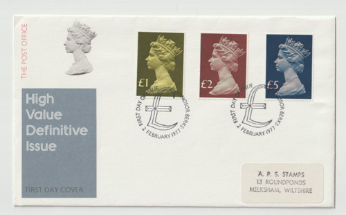 1977 fdc machins - gb,