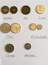 An interesting selection of foreign coins from 7 different locations