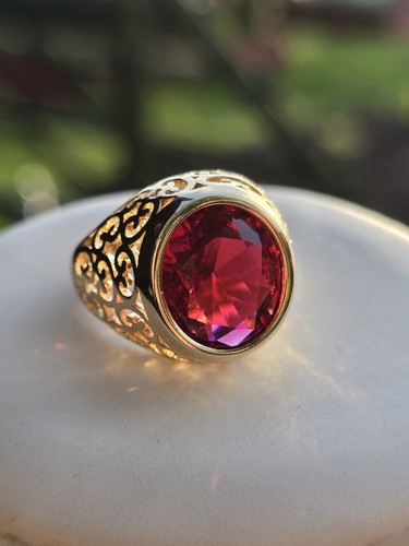 Unisex large red stone - red,