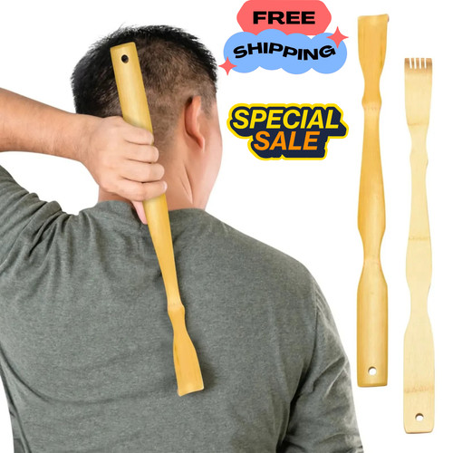 Bamboo back scratcher - scratcher, wood