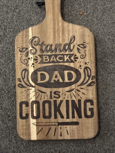 Hand burnt pyrography chopping - burnt,