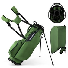 COSTWAY Golf Stand Bag Lightweight Golf Bag w/8 Way Top Dividers-Green