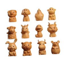 12x Hand Carved Animal Figures