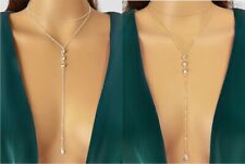 Womens Girls Long Silver Gold