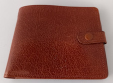 Triumph Wallet Stamps Card Holder Highland Montana Calfskin Tan Vintage