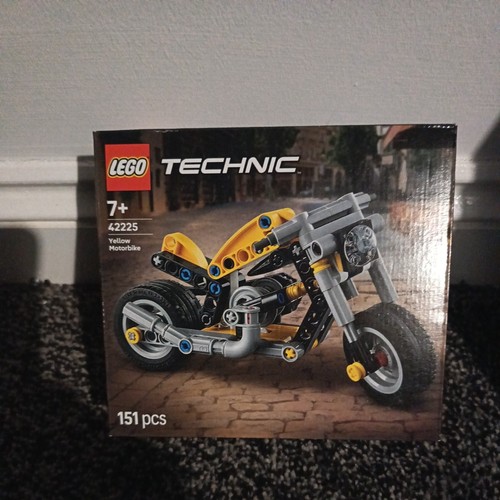 Lego technic yellow motorbike - technic,