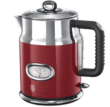 Russell Hobbs Retro Ribbon Red Kettle - 1.7L - 2400W - EU Plug with Converter