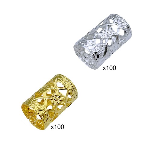 100x dreadlocks beads rings - 100x,