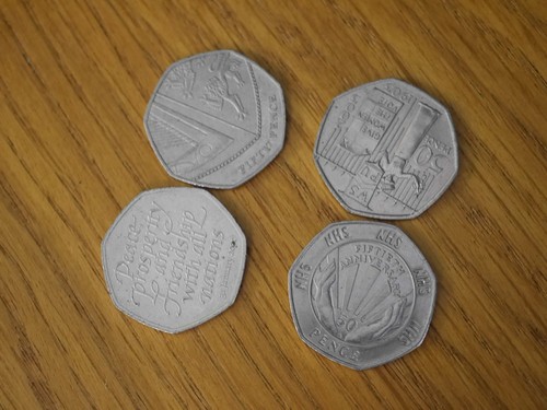Rare 50p coins - rare, peace