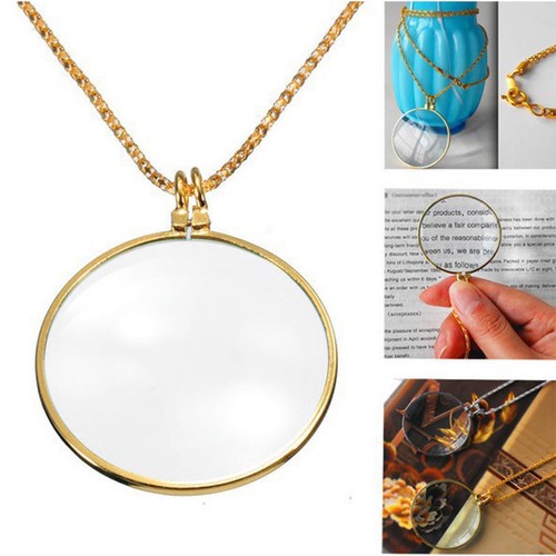Magnifying glass necklace - glass, 5x