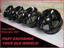 BMW 17" 1 Series E81 E82 E87 E88 3 Series E46 Black Genuine 256 Alloy Wheels