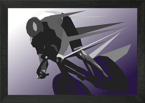 Track cycling pop art framed - cycling,