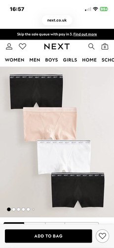 Black white nude boyshort - black/white/nude,