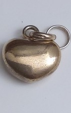 links of london gold plated solid silver heart charm for sweetie bracelet 7grams