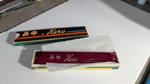 Rare vintage hero harmonica - vintage,
