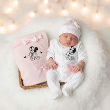 NEWBORN baby sleepsuit Pink