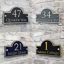 House Address Plaques & Door Number Signs Personalised Name Plate Contemporary 