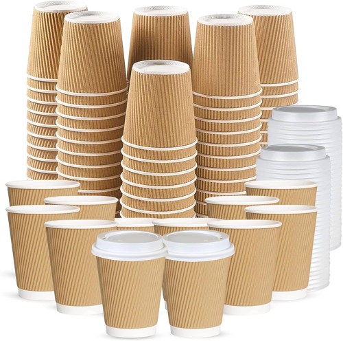 Disposable coffee cups with - coffee,