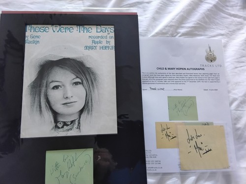 Mary hopkin signed 16x12 - mary,