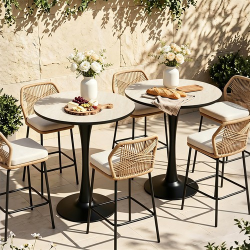 Round sintered stone bistro - round,