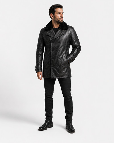 Men black genuine leather - men's,