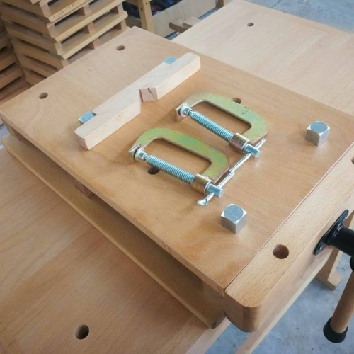 Beech wood vise - beech, compact