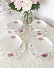 Vintage,4 Royal Albert tranquillity bone china soup coupes