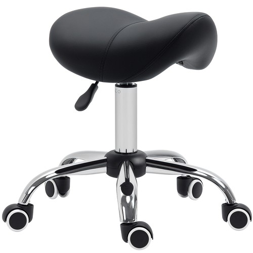 Homcom leather saddle stool - homcom,