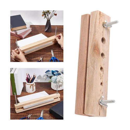 Wooden bookbinding press - bookbinding,