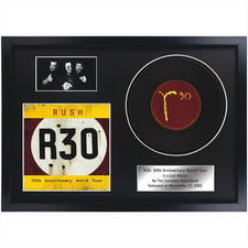 Rush – R30 30th Anniversary World Tour /LP Memorabilia / Souvenir in black frame