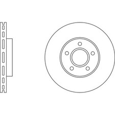 2x Brake Discs Vented For Ford