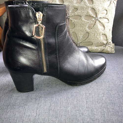 Gabor black real leather boots - gabor,