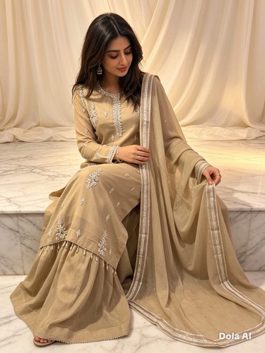Women beige embroidered - beige,