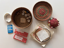 Vintage Sewing Wicker Basket