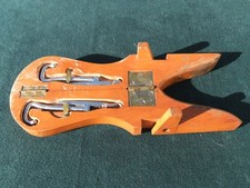 WW1 Military Campaign English Boot Jack with boot pulls, button hook and punch
