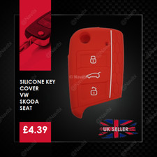 FOR SKODA KEY COVER OCTAVIA FABIA SUPERB SILICONE 3 BUTTON CASE FLIP REMOTE FOB