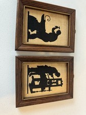 Set Of 2 Antique Silhouette