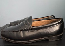 G.H. Bass Leather Penny Loafers Black Size UK 9.5 EU 44 Used