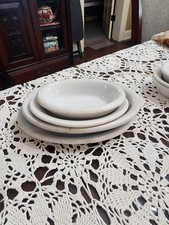 4 Chunky White Ironstone