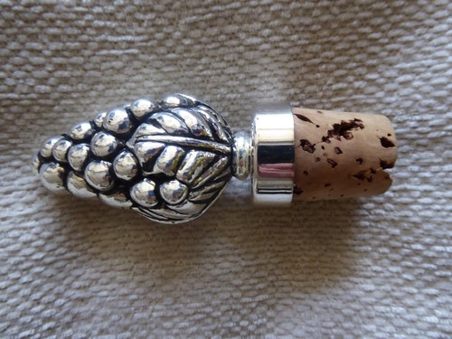 Silver plated cork - silver, bottle