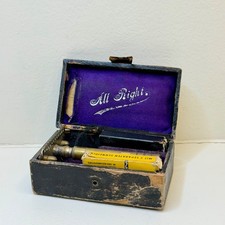 Vintage Gillette Safety Razor Travel Set "All Right"  1920s