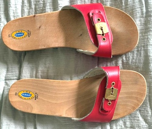 Scholls wooden red - dr., scholls wooden