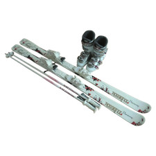 Rossignol Women's 146cm Carving Skis w/ Bindings, Boots & Poles 4-Piece Set