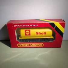 Hornby R132 Yellow Shell Fuel Oil Petrol Diesel Tanker Wagon - Boxed OO Gauge