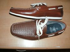 NEW MENS BROWN CASUAL BOAT SHOES SIZE 8.