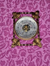 Vtg Barometer Antique Damaged For Parts Read Description (Bs-4)